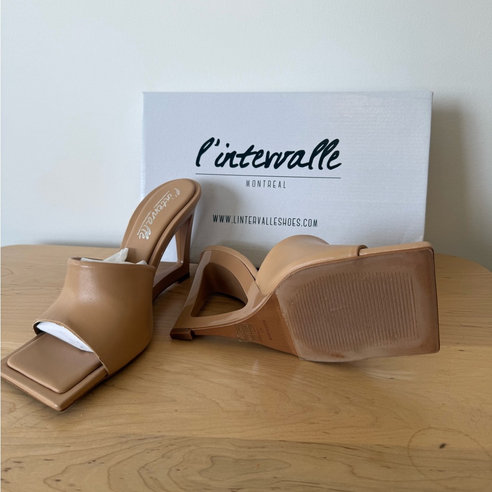 L'INTERVALLE Beige Heeled Sandals - Picture 3 of 4